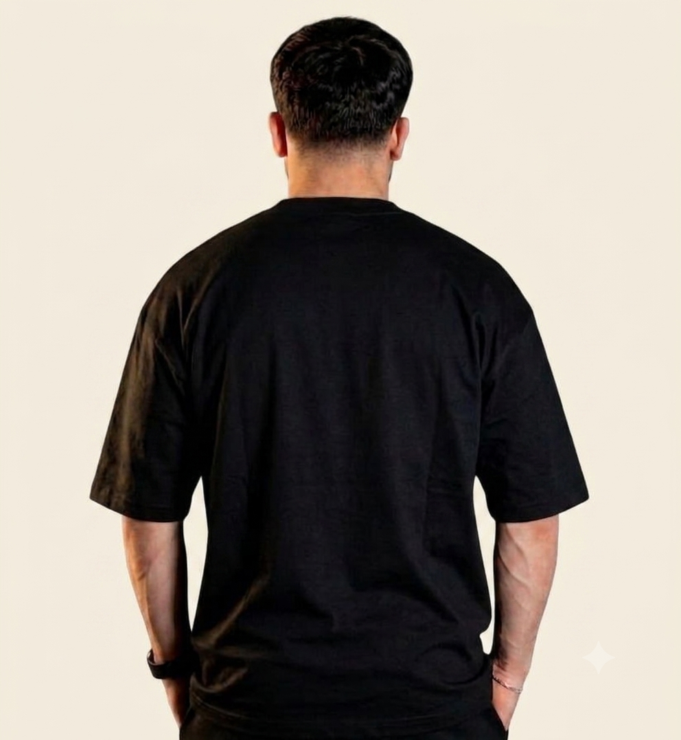 Flow Oversized Tee — Black