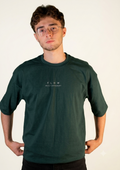 Flow Oversized Tee — Forest Green