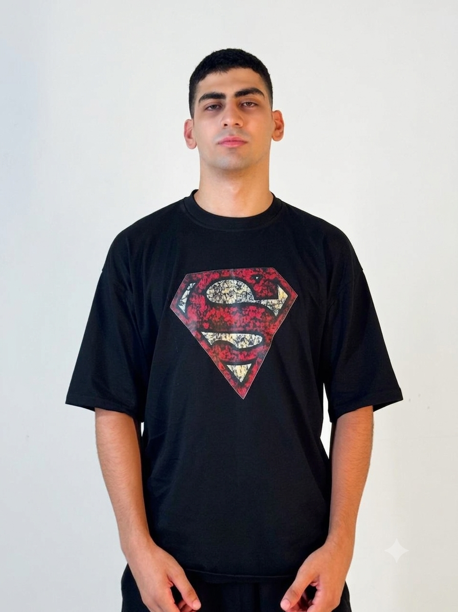 Crimson Shield Oversized Tee