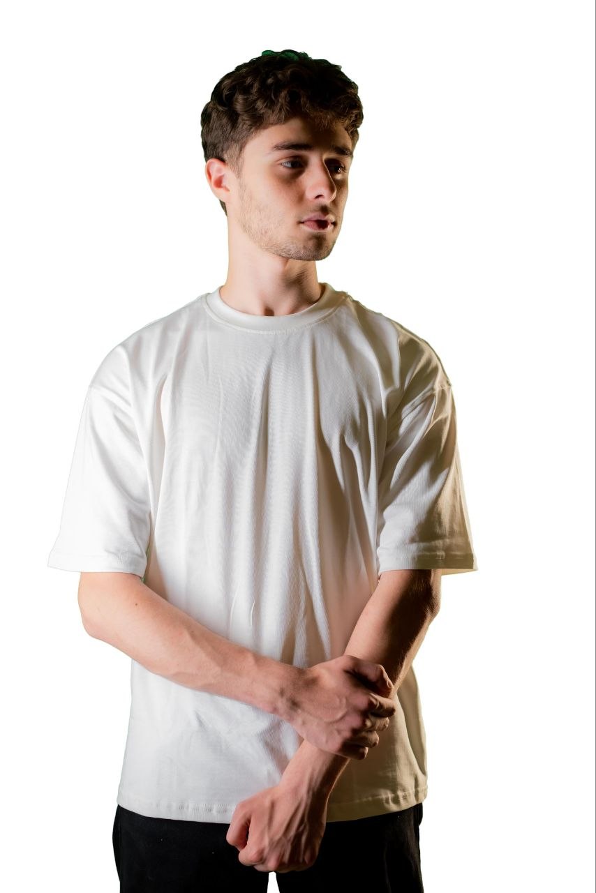 Oversized Crew Neck T-Shirt – Off White