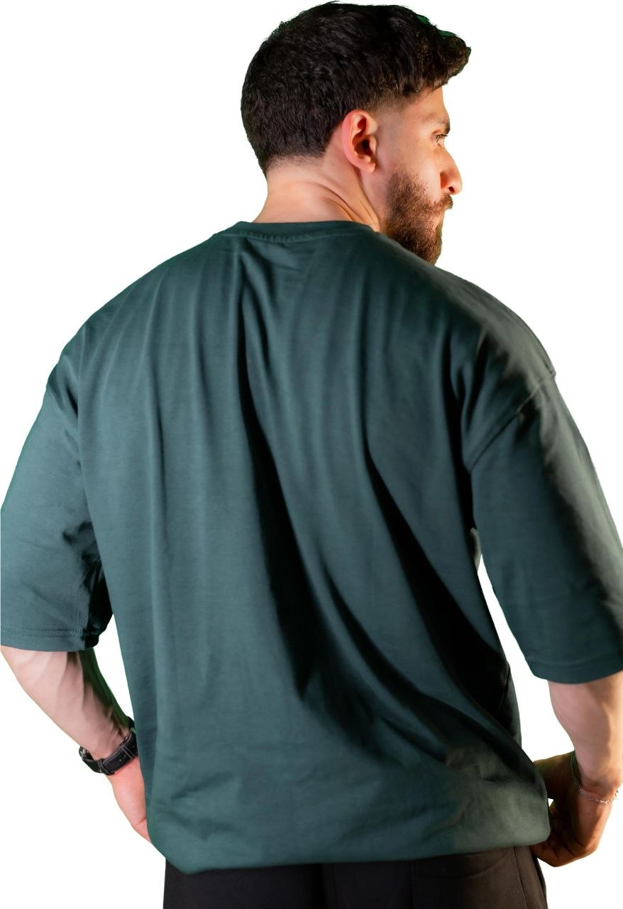 Flow Oversized Tee — Forest Green