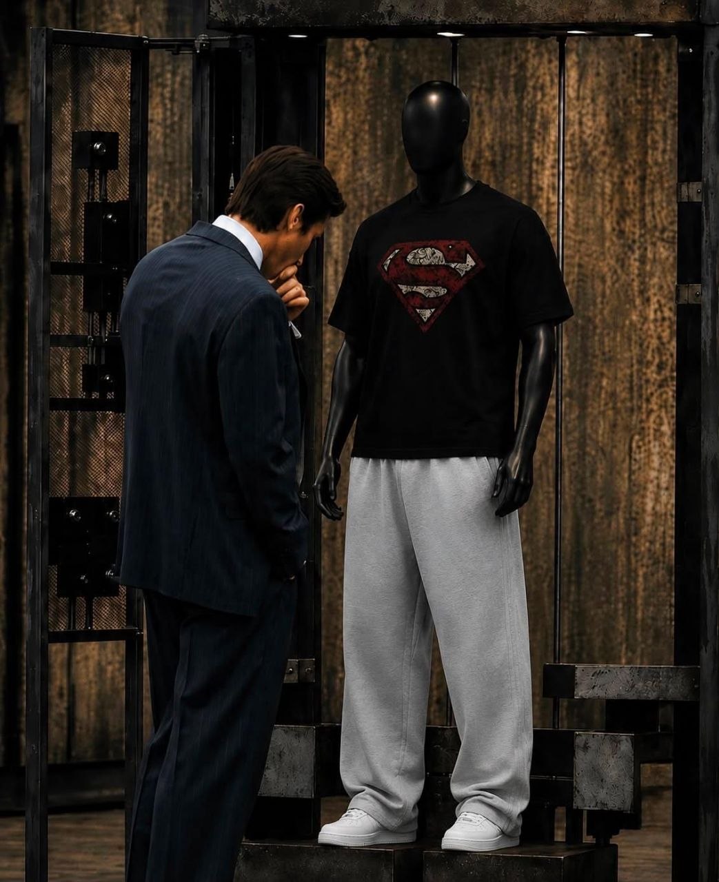 Crimson Shield Oversized Tee