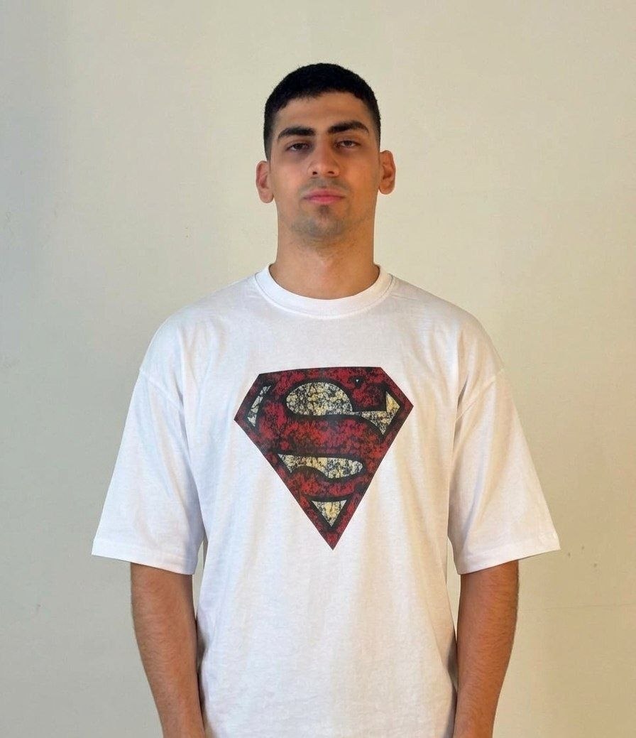 Crimson Shield Oversized Tee